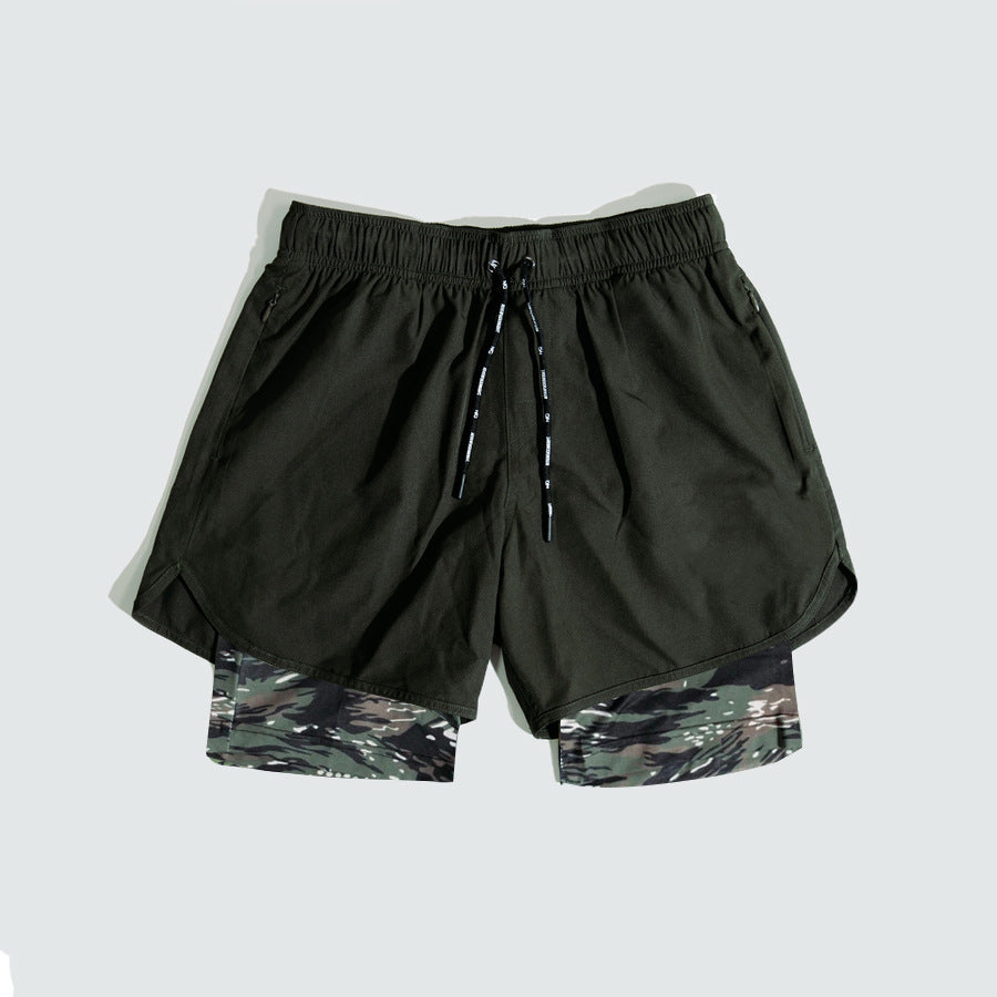 Men’s Training Shorts – Relaxed Fit – Cotton Blend – Compression Liner – Side Pockets