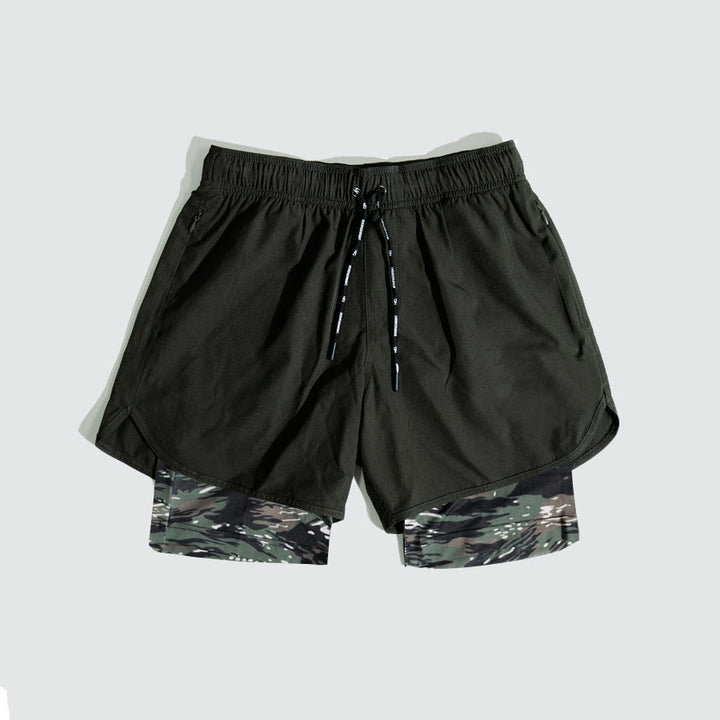 Men’s Training Shorts – Relaxed Fit – Cotton Blend – Compression Liner – Side Pockets