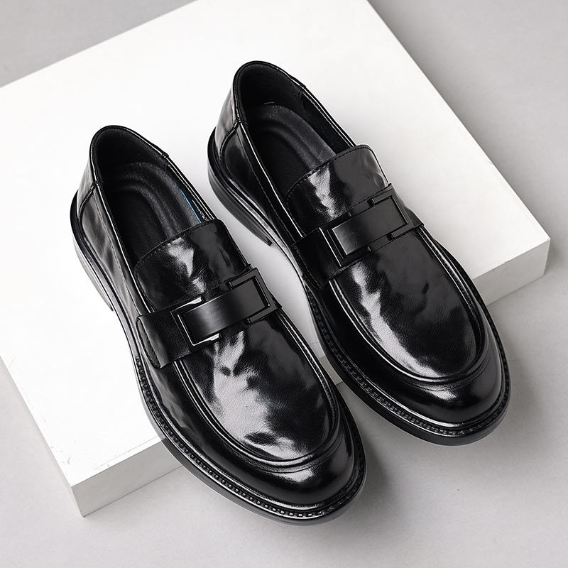 Men’s Leather Loafers – Genuine Leather – Slip-On – Pointed Toe – Formal Dress Shoe