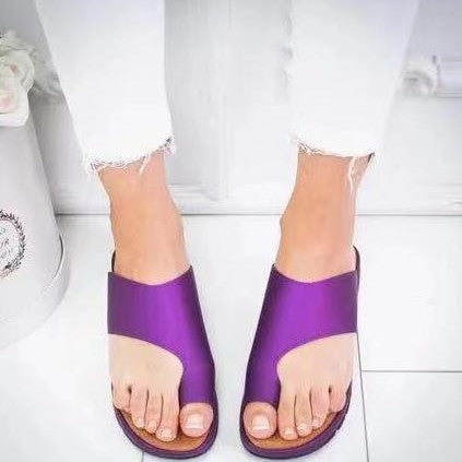 Women’s Wedge Heel Slippers – Open Toe – Soft Flexible Upper – Orthopedic Slip-On
