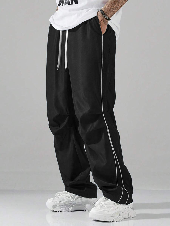 Men’s Cargo Pants – Relaxed Fit – Drawstring Waist – Side Pockets – Sporty Streetwear