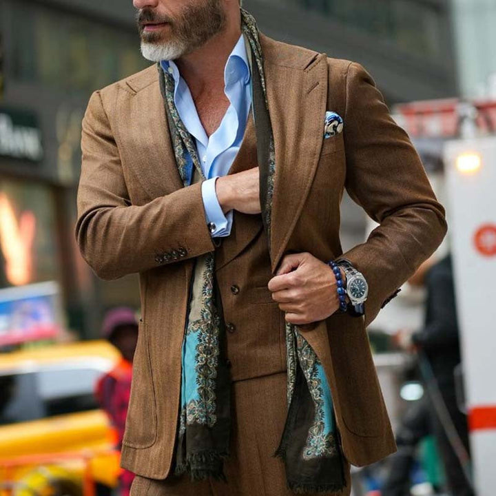 Men’s Blazer – Tailored Fit – Luxury Fabric – Single Breasted – Notched Lapel Formal Wear