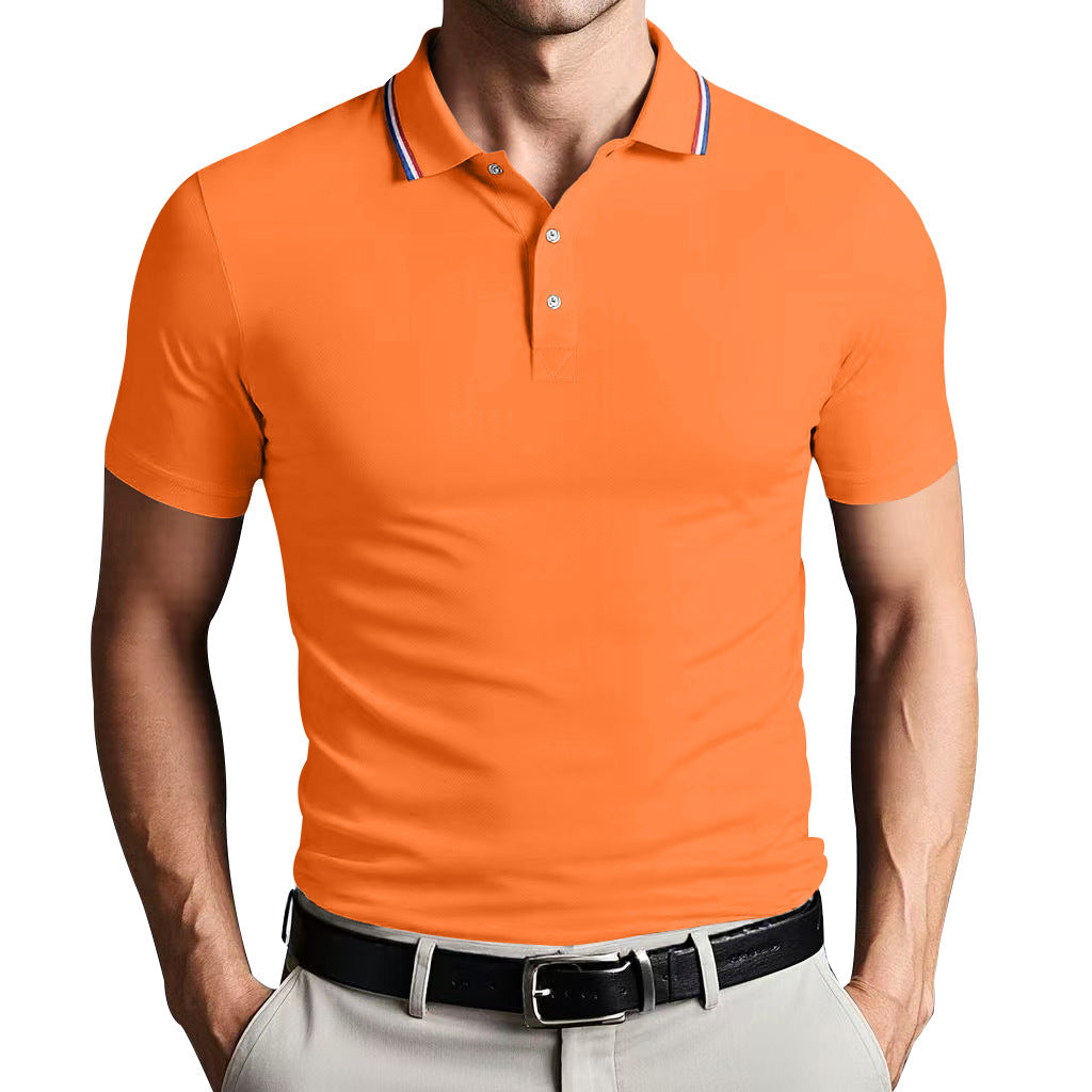 Men’s Polo Shirt - Slim Fit - Breathable Blend - Short Sleeve Modern Collar