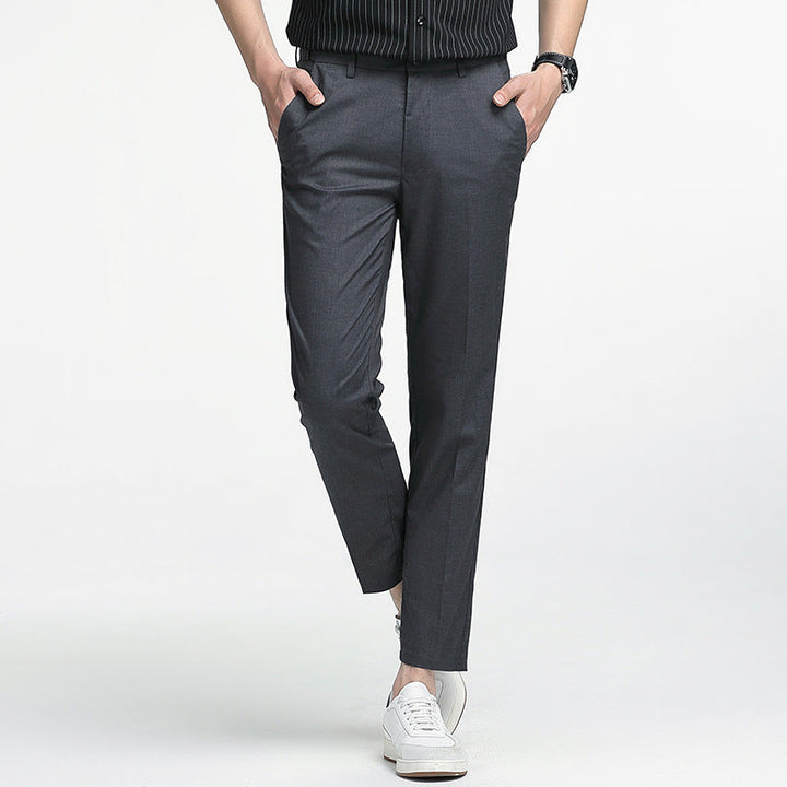 Men’s Cropped Trousers – Slim Fit – Straight Leg – Minimalist Style