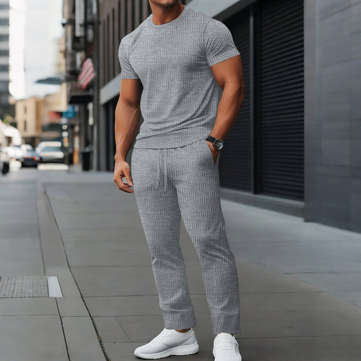Men’s Athletic Training Set – Slim Fit – Elastic Waist Pants