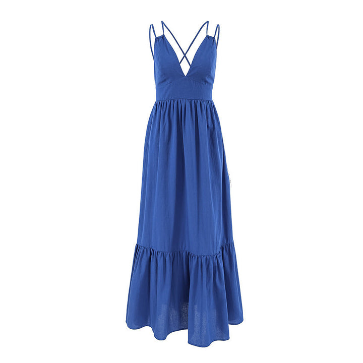 Women’s Maxi Dress – Empire Waist – Sleeveless V-Neck – Lightweight Flowy Fit