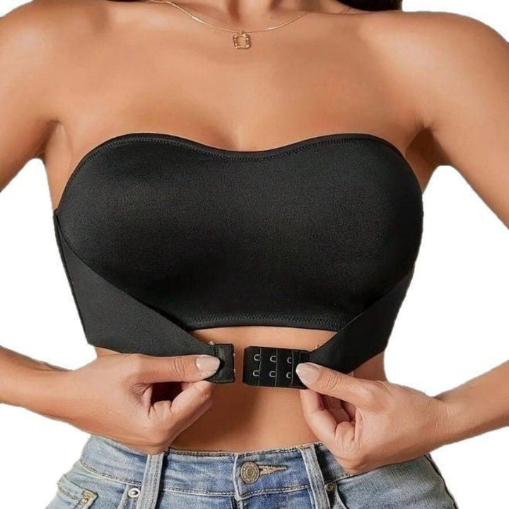 Women’s Strapless Bra – Push-Up Support – Seamless Fit – Breathable Blend – Hook Closure