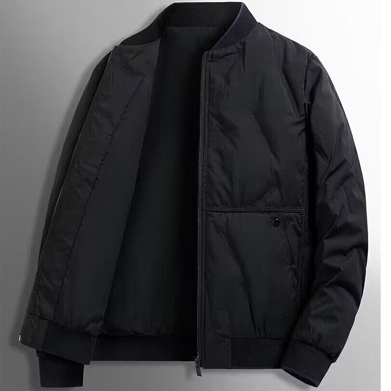 Men’s Quilted Jacket – Regular Fit – Insulated Warmth – Ribbed Trim – Zipper Closure