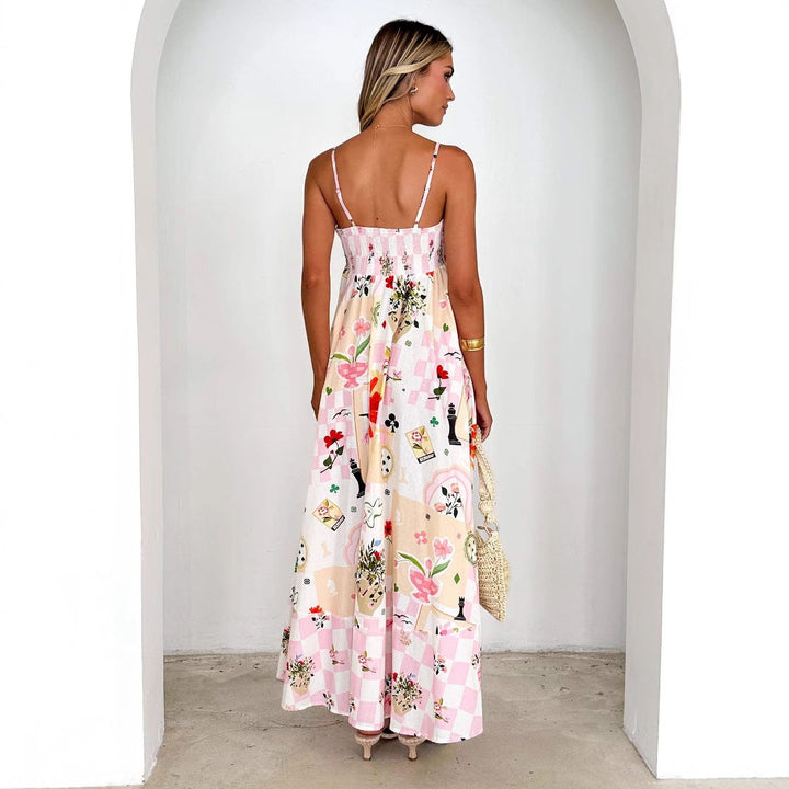 Women’s Maxi Dress – Smocked Back – Spaghetti Strap – Lightweight Flowing Fit