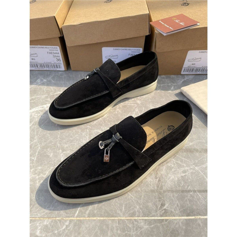 Men’s Loafers – Suede Upper – Slip-On Design – Rubber Sole – Minimalist Smart-Casual