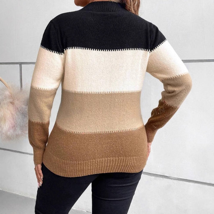 Women’s Crewneck Sweater – Knitted – Relaxed Fit – Long Sleeve Casual Pullover