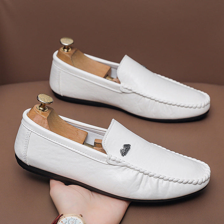Men’s Leather Loafers – Hand-Stitched – Slip-On – Rounded Toe – Smart Casual Fit