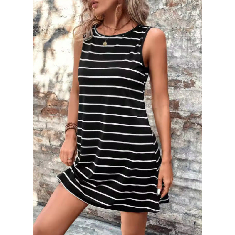Women’s Shift Dress – Cotton – Relaxed Fit – Sleeveless