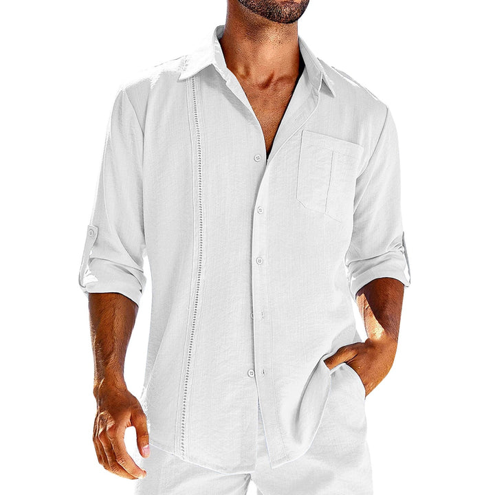 Men’s Casual Shirt – Natural Fibers – Relaxed Fit – Long Sleeve – Button Down
