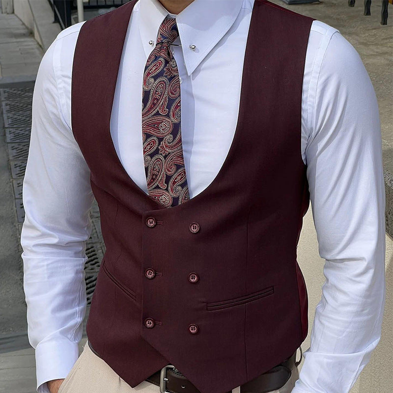 Men’s Vest – Slim Fit – Double Breasted – Formal Tailored