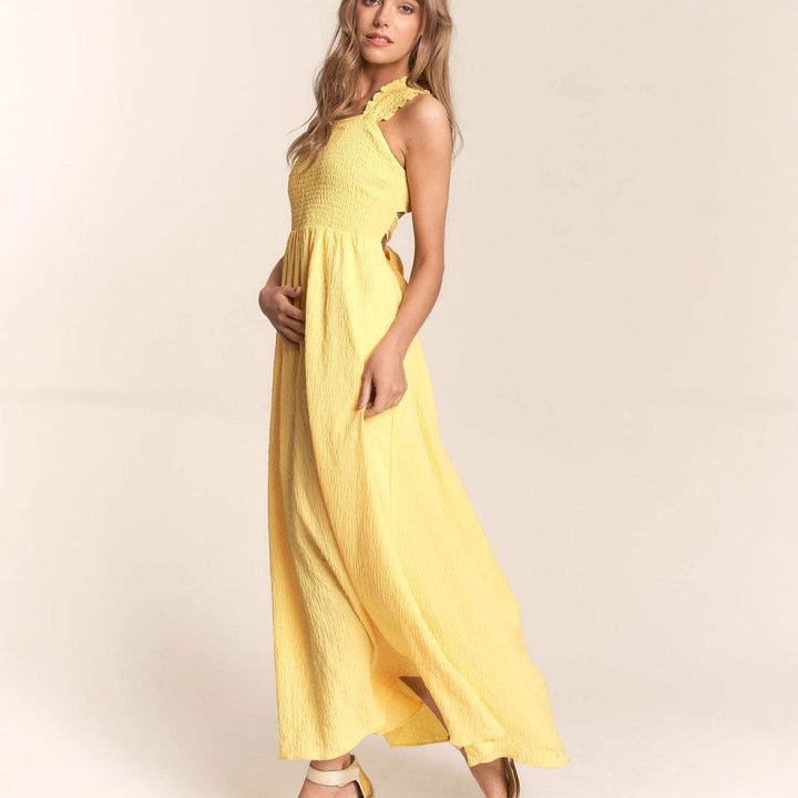Women’s Maxi Dress – Lightweight Cotton – Smocked Bodice – Sleeveless – Flowy Fit