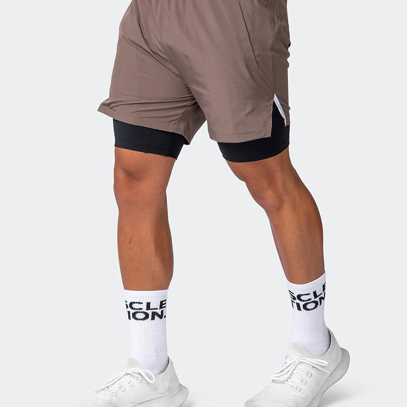 Men’s Athletic Shorts - Slim Fit - Dual Layer - Stretch Liner