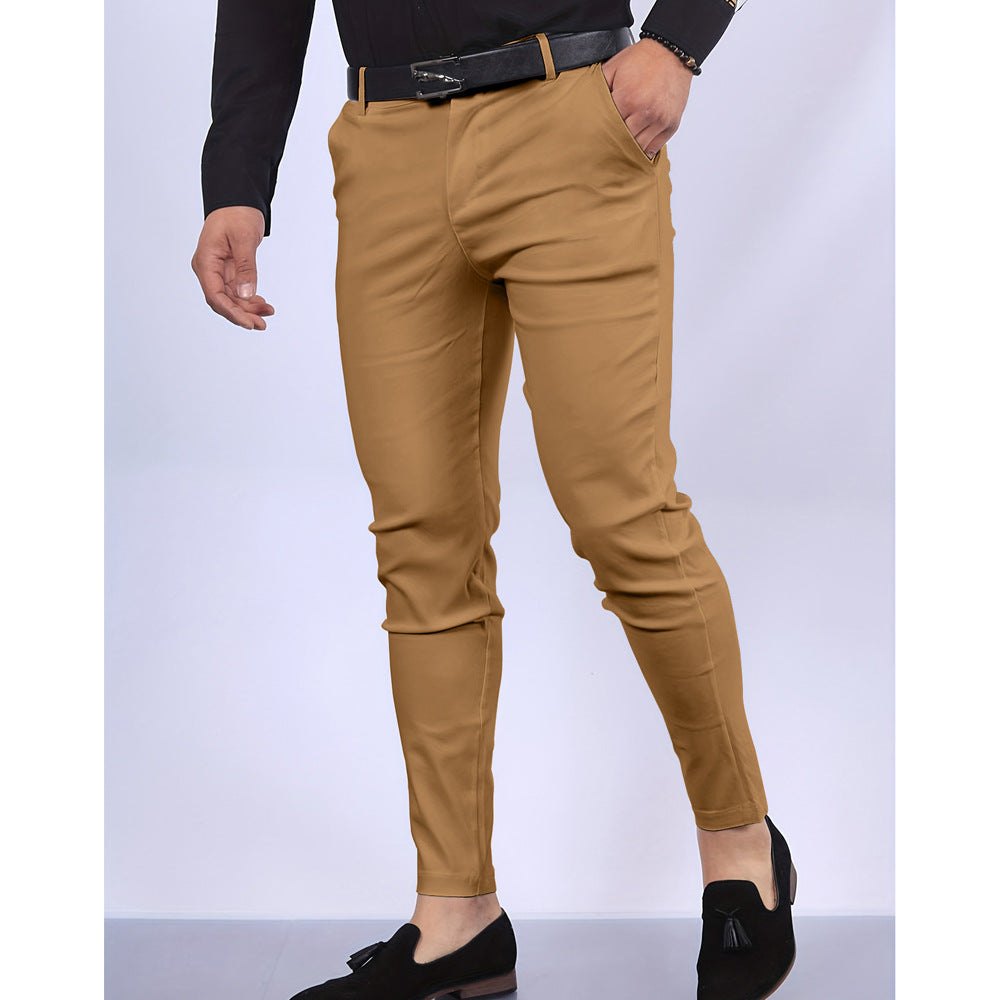 Men’s Dress Pants - Slim Fit - Woven Fabric - Faux Pocket Detail - Full Length Formal Wear