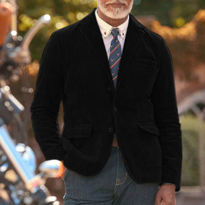 Men’s Blazer – Tailored Fit – Ribbed Texture – Semi-Formal Structured Design
