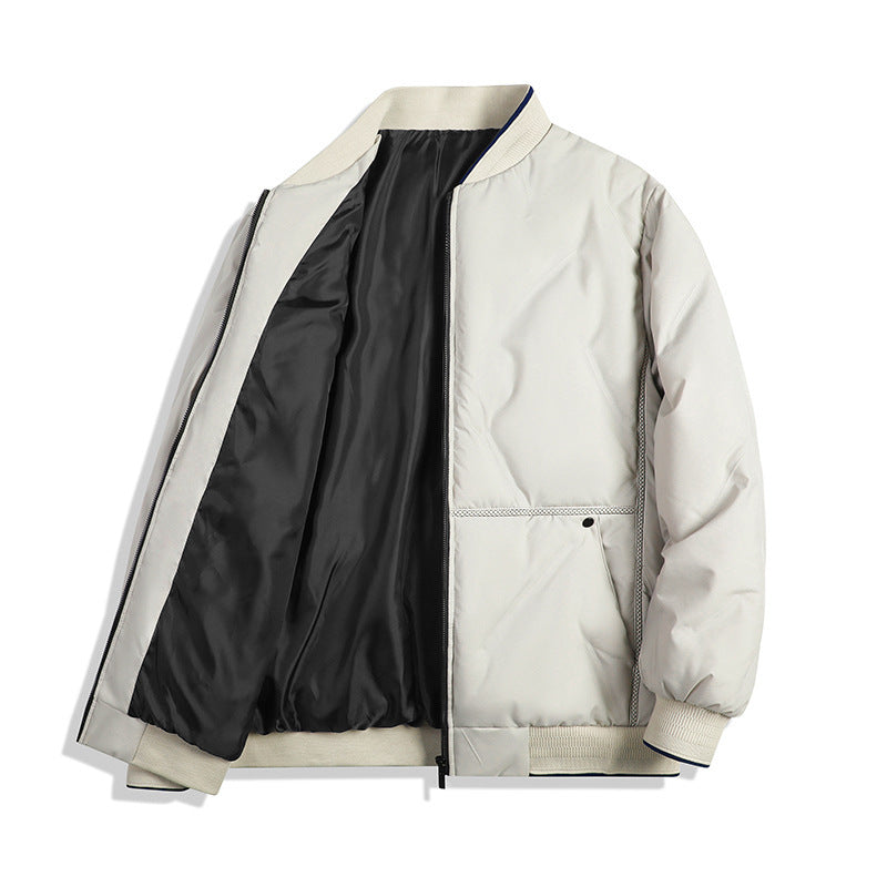 Men’s Quilted Jacket – Regular Fit – Insulated Warmth – Ribbed Trim – Zipper Closure