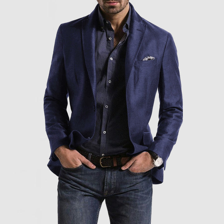 Men's Suit Jacket - Slim Fit - Wool Blend - Notch Lapel - Single-Breasted Formal Wear