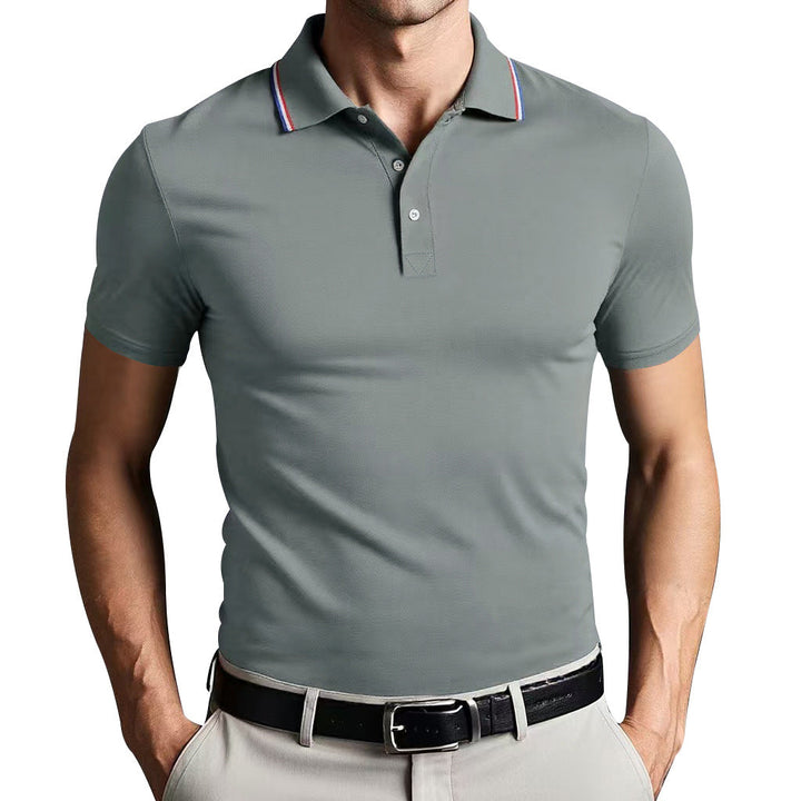 Men’s Polo Shirt - Slim Fit - Breathable Blend - Short Sleeve Modern Collar