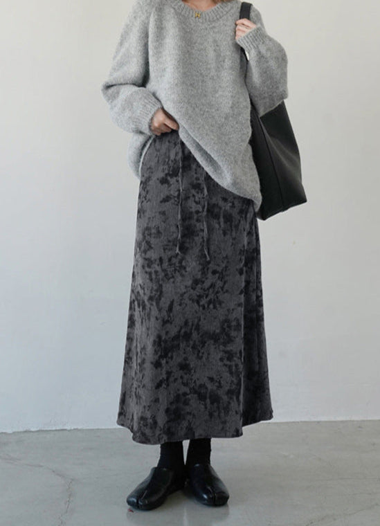 Women’s Maxi Skirt – Flowing Fit – Cotton – Playful Pattern – Casual Style