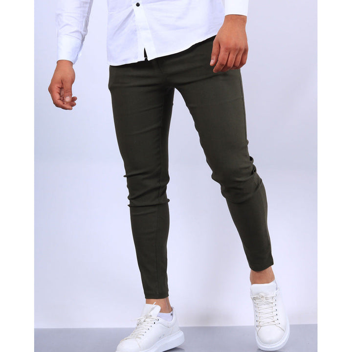 Men’s Dress Pants - Slim Fit - Woven Fabric - Faux Pocket Detail - Full Length Formal Wear
