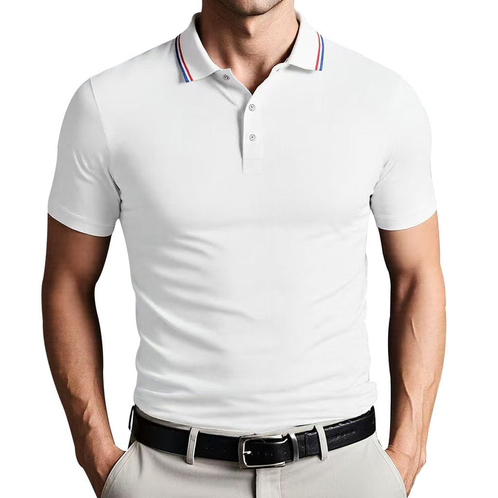 Men’s Polo Shirt - Slim Fit - Breathable Blend - Short Sleeve Modern Collar