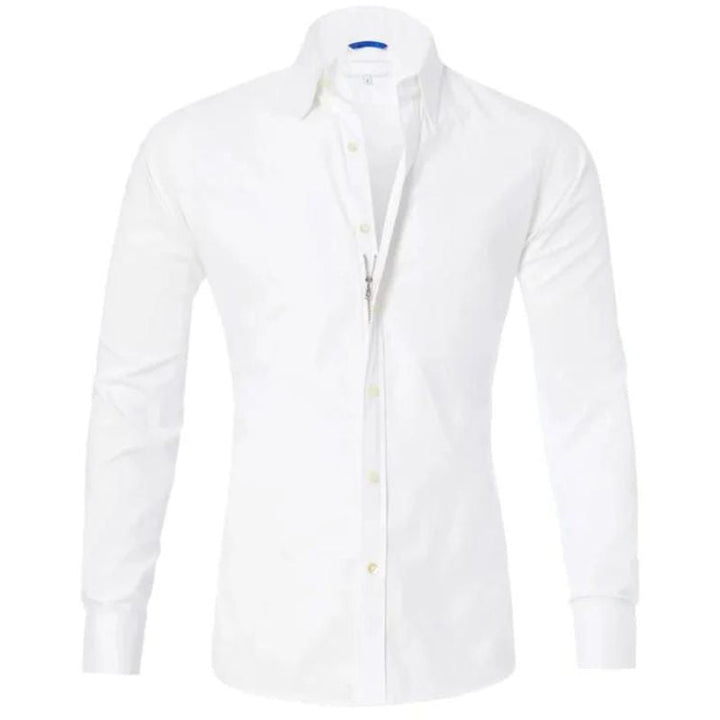 Men’s Zipper Shirt – Slim Fit – Breathable Blend – Wrinkle-Resistant – Smart Casual
