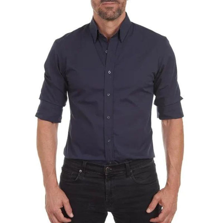 Men’s Zipper Shirt – Slim Fit – Breathable Blend – Wrinkle-Resistant – Smart Casual