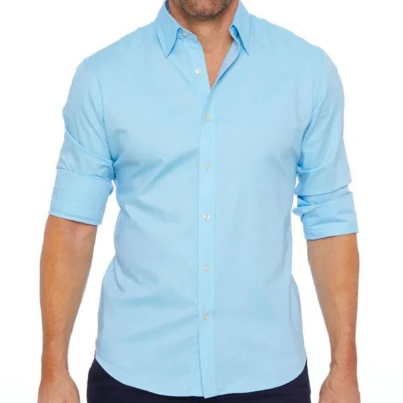 Men’s Zipper Shirt – Slim Fit – Breathable Blend – Wrinkle-Resistant – Smart Casual