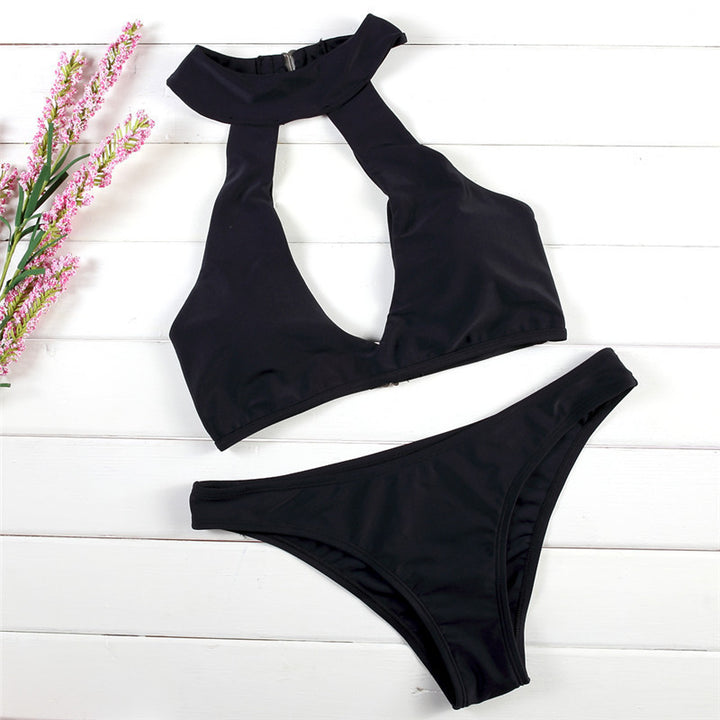 Women’s Bikini Set – Cut-Out Chest Detail – Fitted Cups – Stretch Swim Fabric