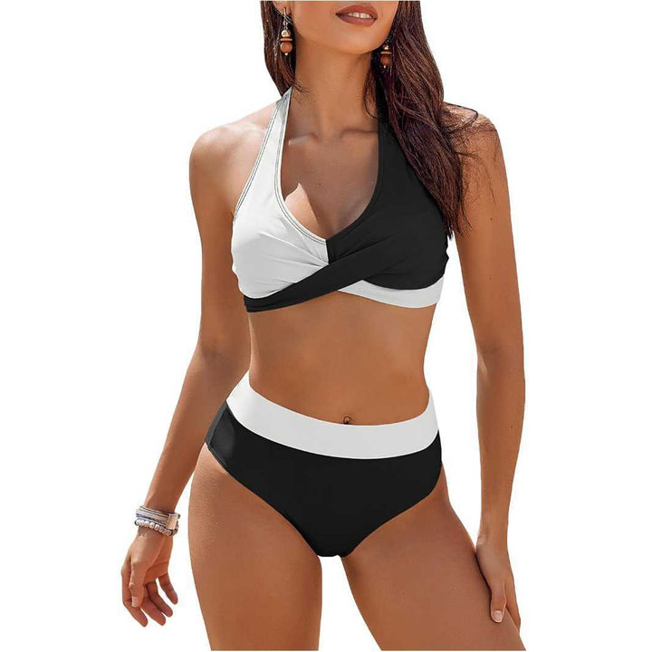 Women’s Bikini Set – Push-Up Halter Top – High-Waisted Bottom – Breathable Blend