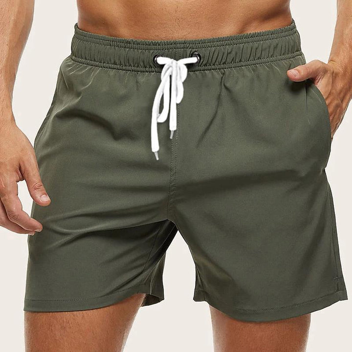 Men’s Swim Trunks – Quick-Dry Fabric – Regular Fit – Mid-Length – Elastic Waistband