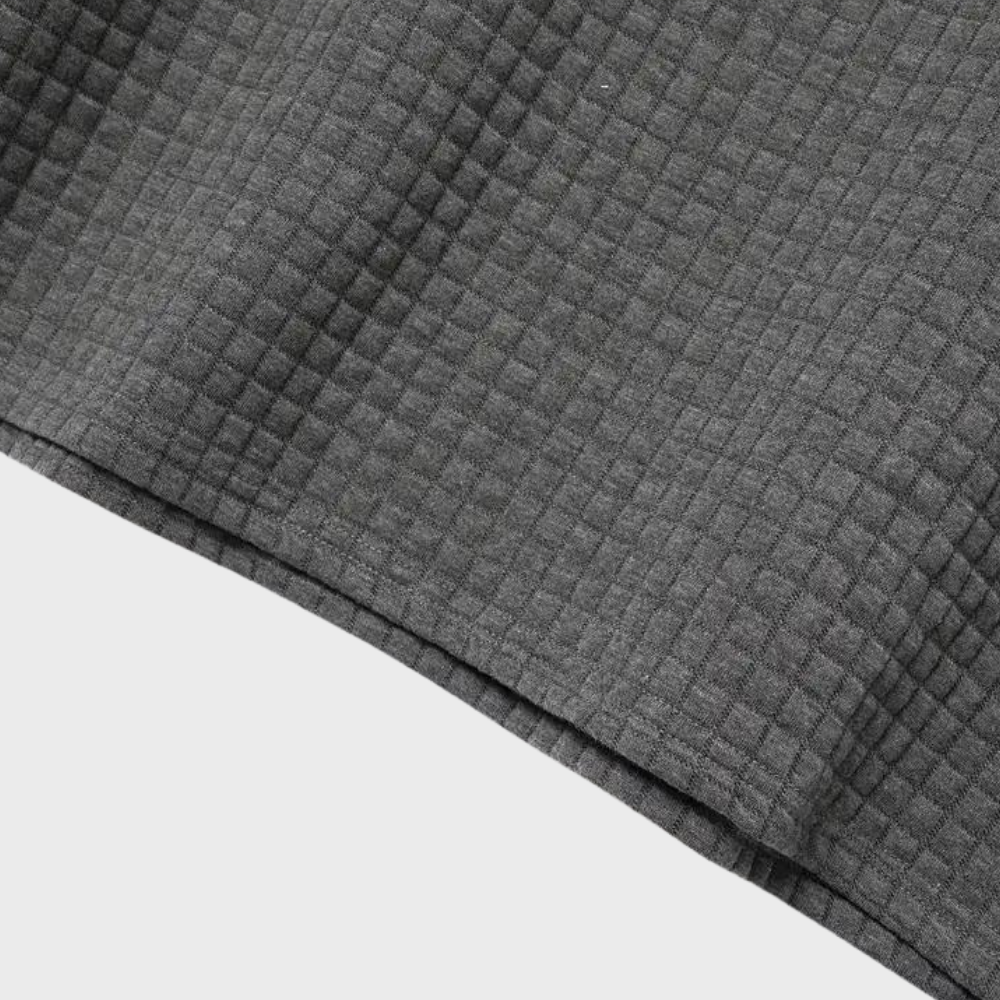 Men’s Polo Shirt - Slim Fit - Soft Knit - Textured Design - Contrast Trim Casual Style