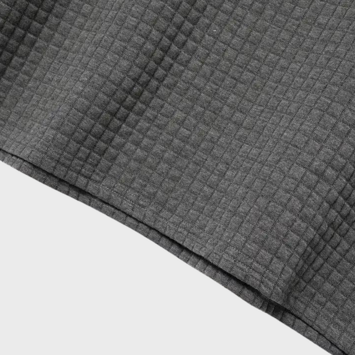 Men’s Polo Shirt - Slim Fit - Soft Knit - Textured Design - Contrast Trim Casual Style