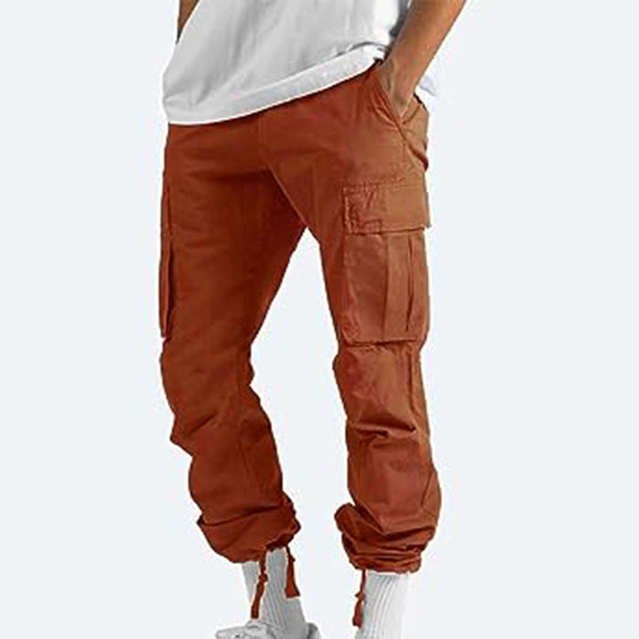 Men’s Cargo Pants - Relaxed Fit - Cotton Blend - Utility Pockets - Full Length