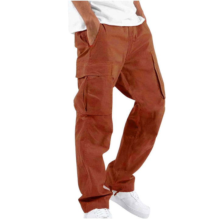 Men’s Cargo Pants - Relaxed Fit - Cotton Blend - Utility Pockets - Full Length