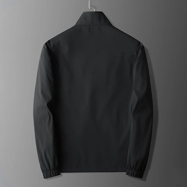 Men’s Jacket – Slim Fit – Stand Collar – Zippered Pockets – Elastic Cuffs