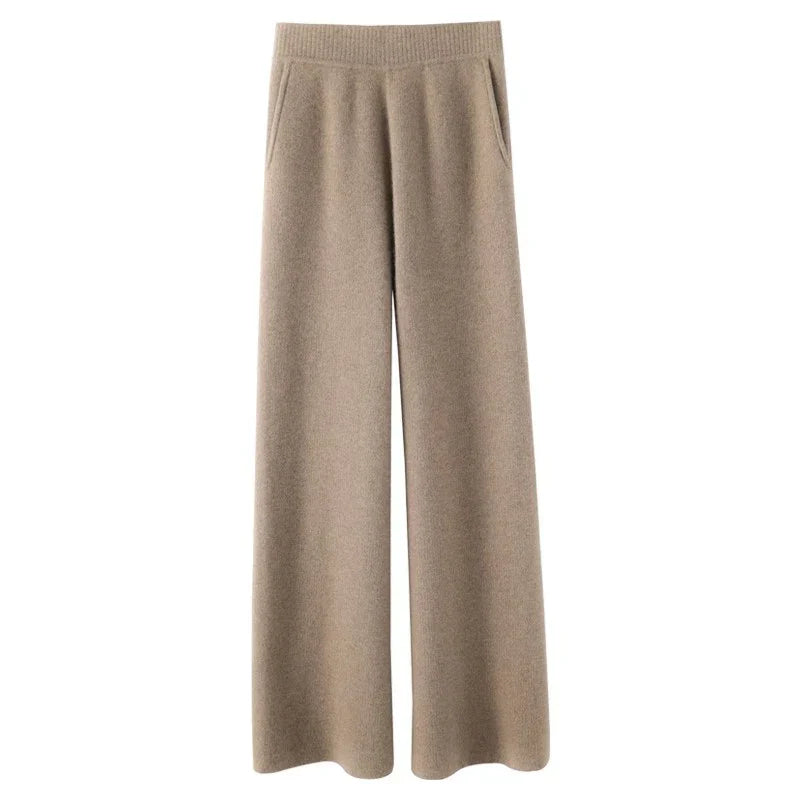 Women’s Sweatpants - Soft Fleece - Relaxed Wide-Leg Fit - Elastic Waist with Pockets