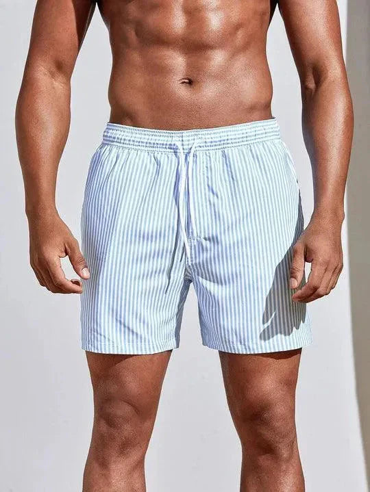Men's Swim Shorts – Relaxed Fit – Quick-Dry Breathable Blend – Adjustable Drawstring Waist