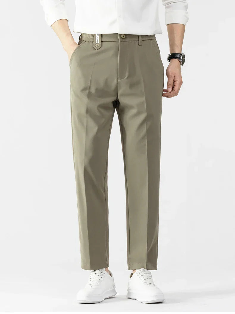 Men’s Slim Fit Trousers – Tailored Cut – Lightweight Fabric – Business Casual Style