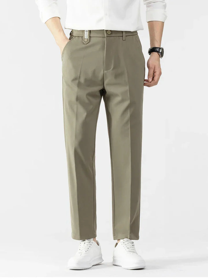 Men’s Slim Fit Trousers – Tailored Cut – Lightweight Fabric – Business Casual Style