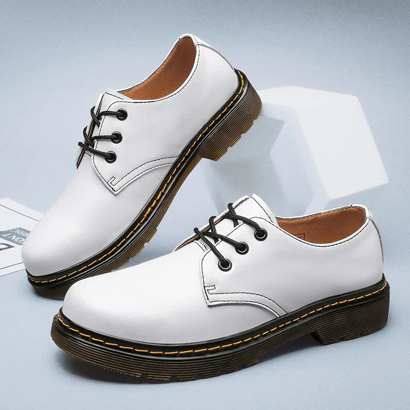 Men’s Oxford Shoes – Smooth Leather – Classic Fit – Formal Lace-Up – Low-Cut Design