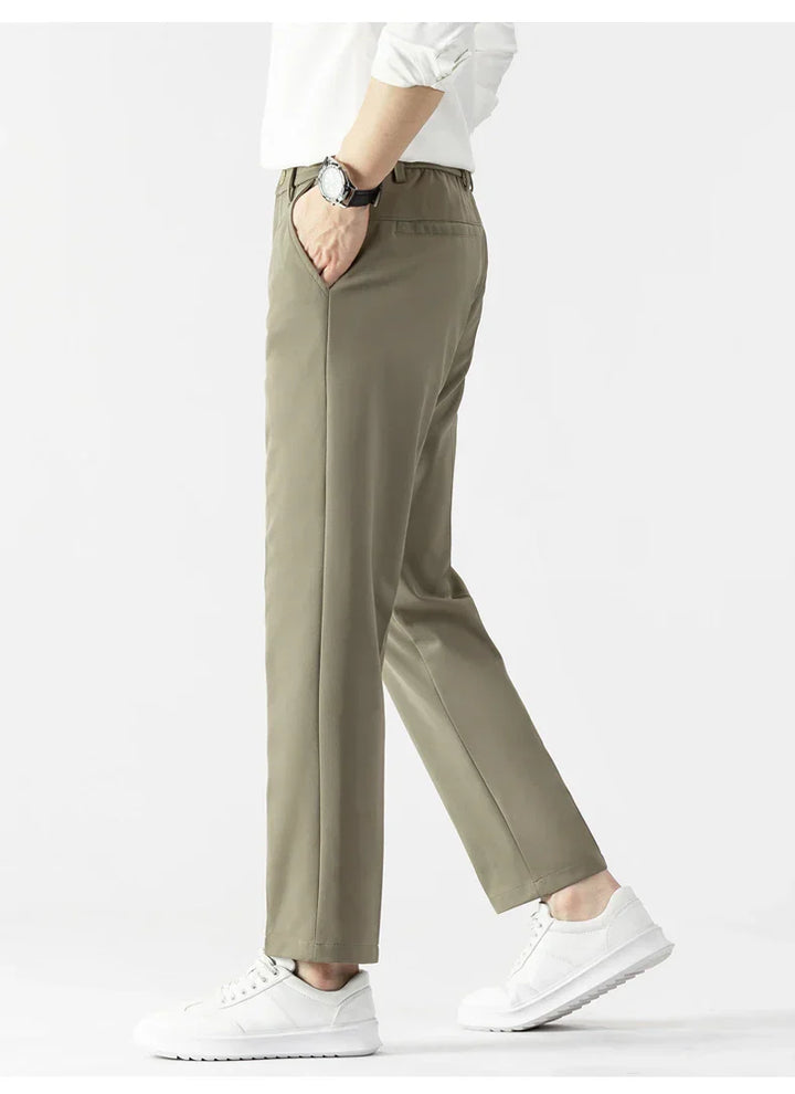 Men’s Slim Fit Trousers – Tailored Cut – Lightweight Fabric – Business Casual Style