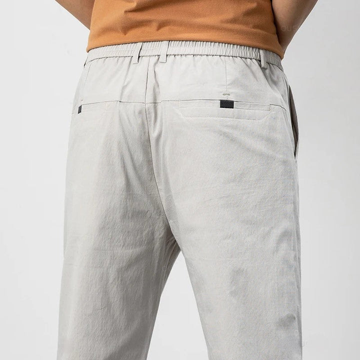 Men’s Chino Pants – Lightweight Cotton – Relaxed Fit – Full Length Casual Style
