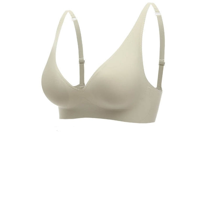 Women’s Seamless Bra – V-Neck – Wide Straps – Soft Breathable Blend – Pull-On Fit