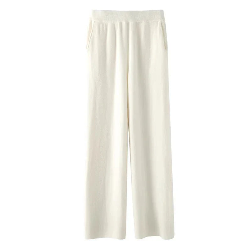 Women’s Sweatpants - Soft Fleece - Relaxed Wide-Leg Fit - Elastic Waist with Pockets