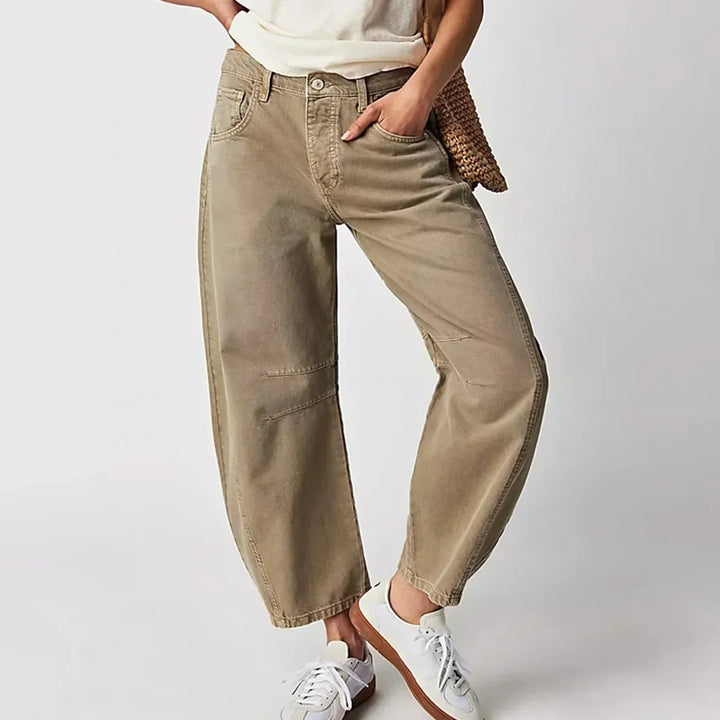 Women’s Wide-Leg Jeans – Relaxed Fit – Full Length – Breathable Everyday Denim